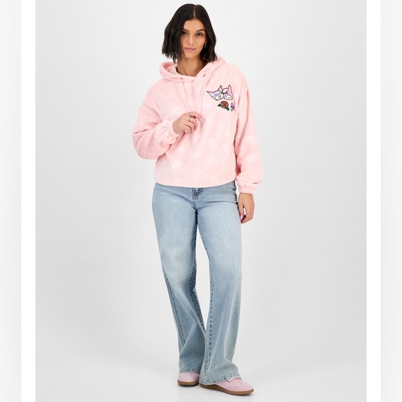 Sanrio Kuromi and My Melody Hearts Pink Hoodie XSmall NWT - Picture 3 of 12